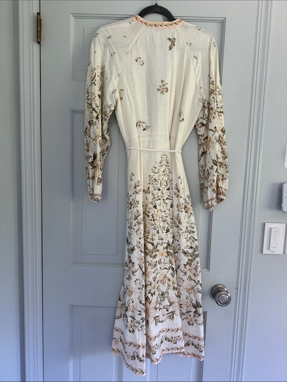 Calypso St. Barth Cream Maxi Dress with Tan Floral Print - Picture 4 of 6